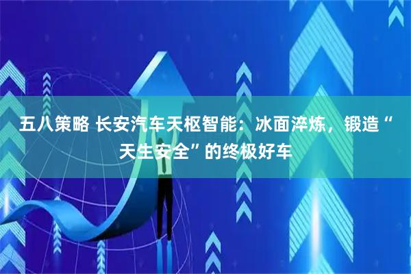 五八策略 长安汽车天枢智能：冰面淬炼，锻造“天生安全”的终极好车